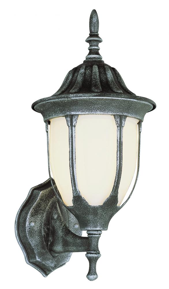 Hamilton 1-Light Opal Glass Traditional Outdoor Wall Lantern